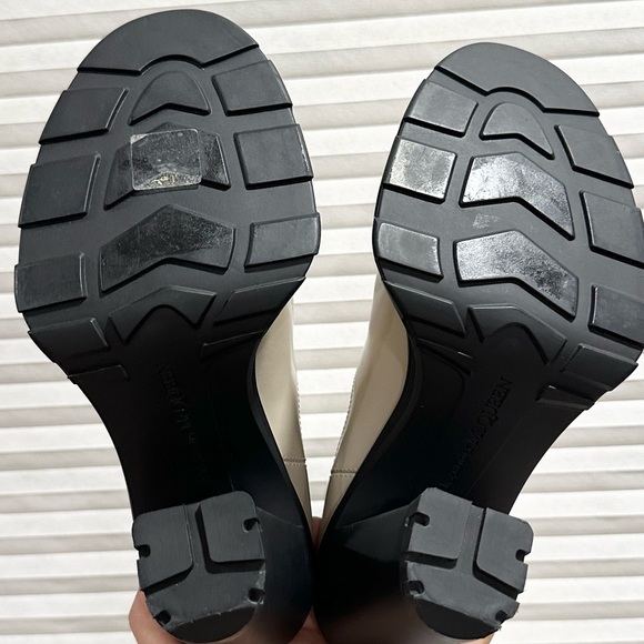 🌹ALEXANDER MCQUEEN🌹 Leather Chelsea Block-Heel Boots Size: 39 - Picture 14 of 14